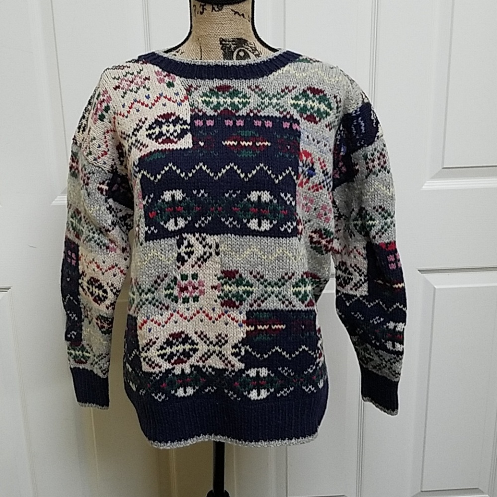 Vintage Faire Isle Wool Sweater